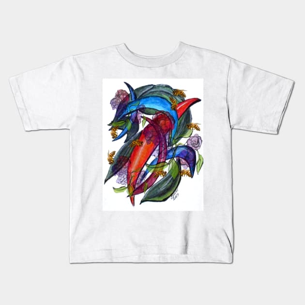 Designer Flower No5. Kids T-Shirt by cjkell